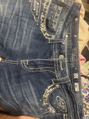 Miss Me Blue Embellished Boot Cut Jeans